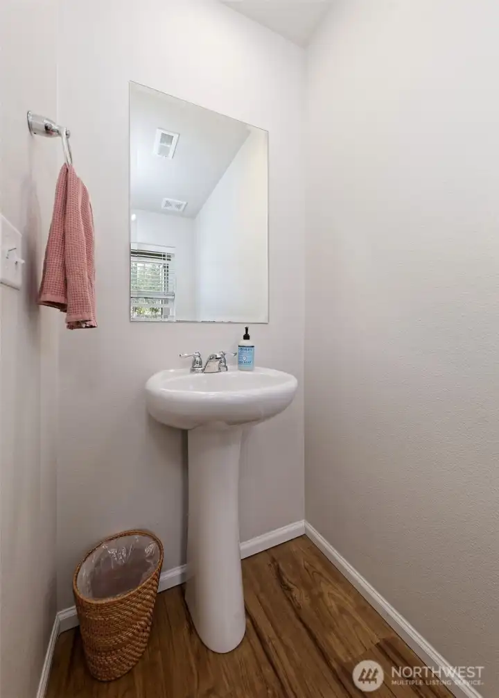 Downstairs powder room