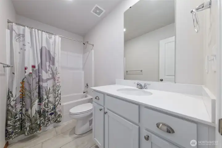 Upstairs guest bathroom..