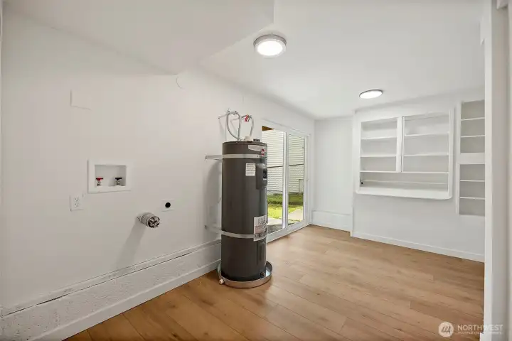Laundry area/ new HW tank