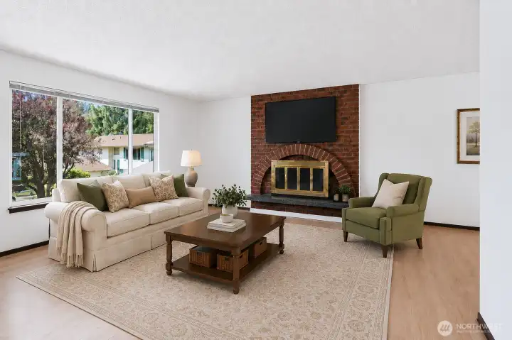 upstairs living room - virtually staged