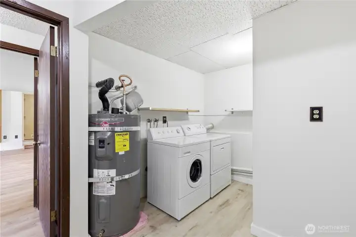 downstairs laundry area