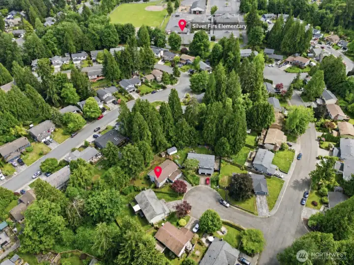 House and Silver First - Drone View