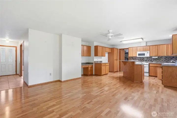 Front door to Family, Dining and Kitchen