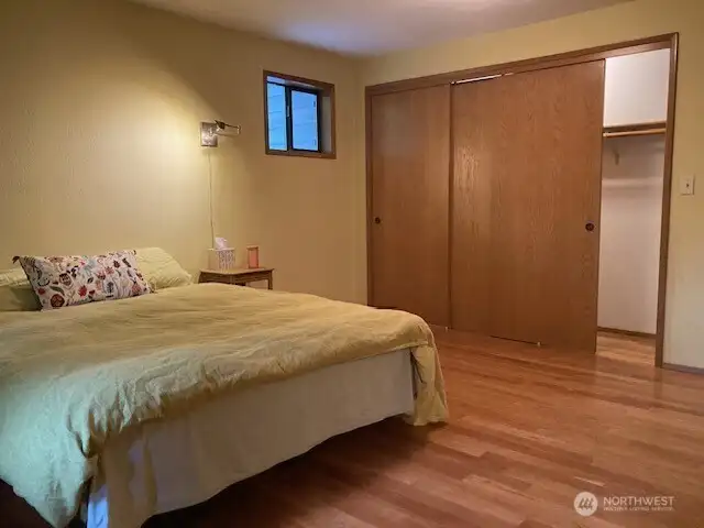 Primary with a large closet.