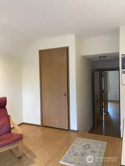 Vie of looking from bedroom with a view to third bedroom with two closets!