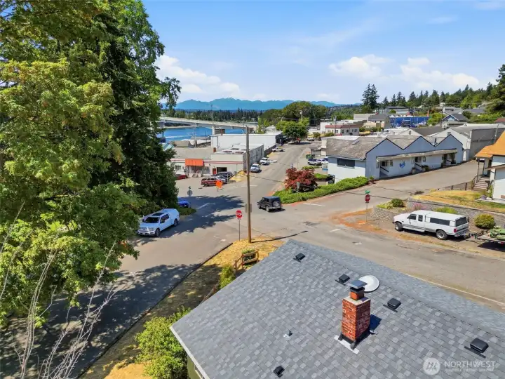 Looking towards the Olympic Mtns & Manette Bridge. Looking towards the Olympic Mtns & Manette Bridge.