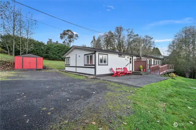 New shed and off street parking.