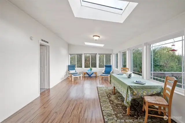 Dining room and family room off of the kitchen.