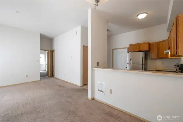This home is freshly painted with vaulted ceilings! You'll love the bright, airy space.