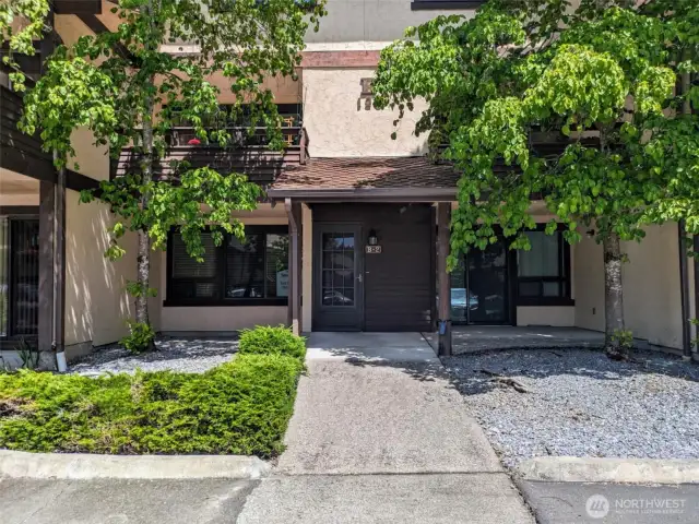 Zero stair entry and two parking spots right in front of your new home!