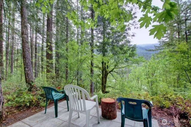 Private patio to view the river