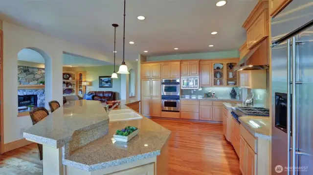 High end appliances, including a double oven