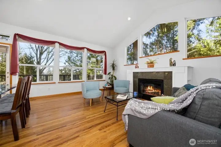 looking Northwest to to great room