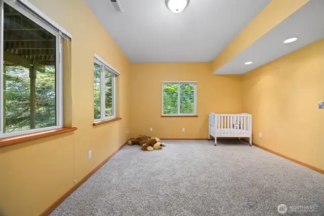 fourth bedroom located on lower level
