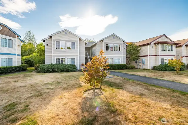 Building 629 sits back from the road, providing privacy.