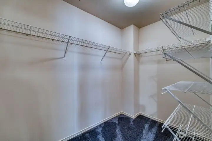 Large Primary walk-in closet.