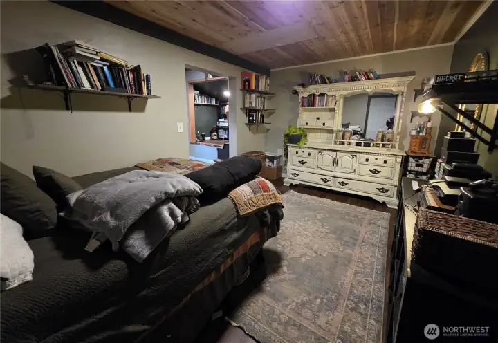 bedroom looking toward entrance to main room