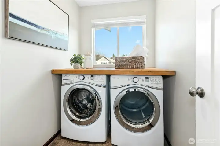 Laundry room upstairs for easy convivence.