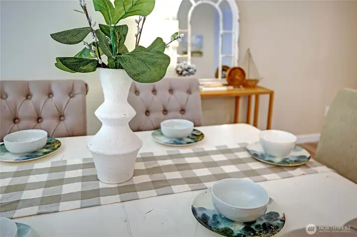 Staged Dining Area