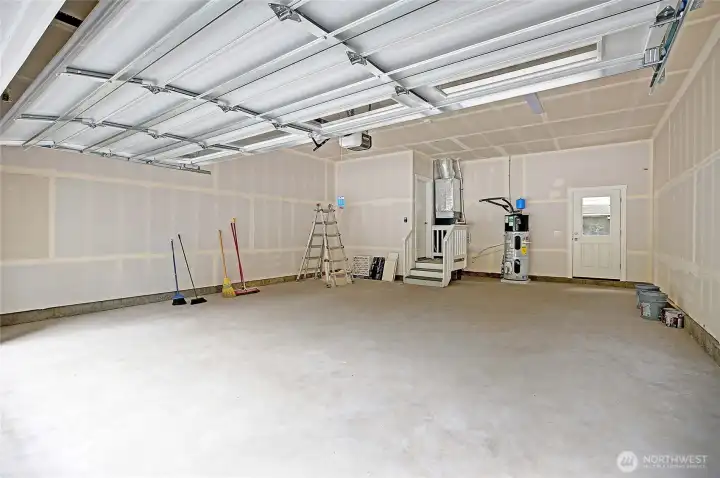 Oversized and Deep 2 Car Attached Garage