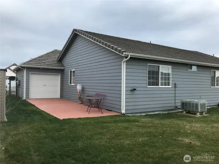 Backyard and side patio