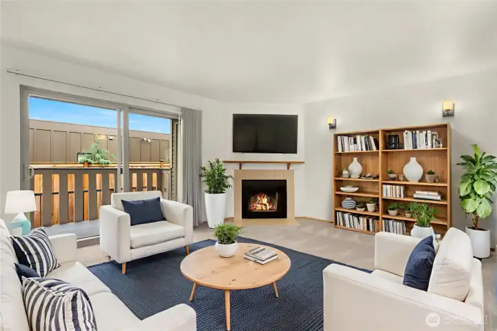 Living Room has been Virtually Staged