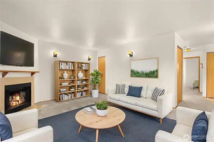 Living Room has been Virtually Staged