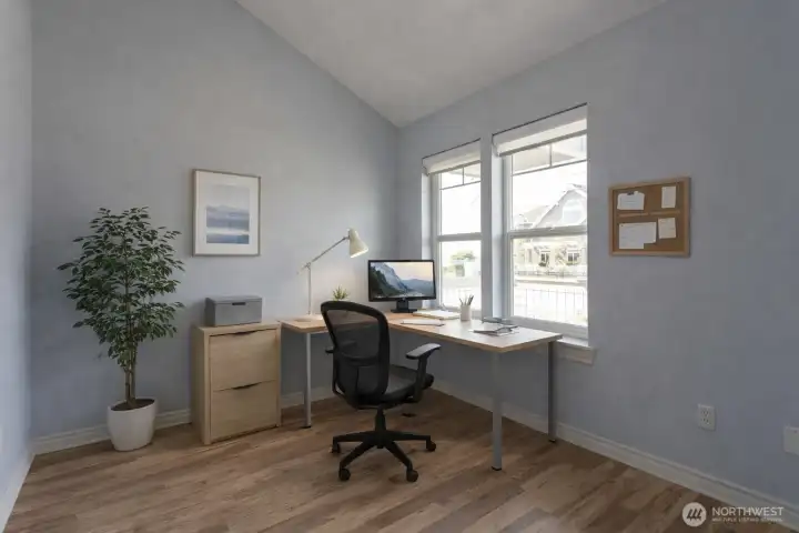 Virtually staged office space