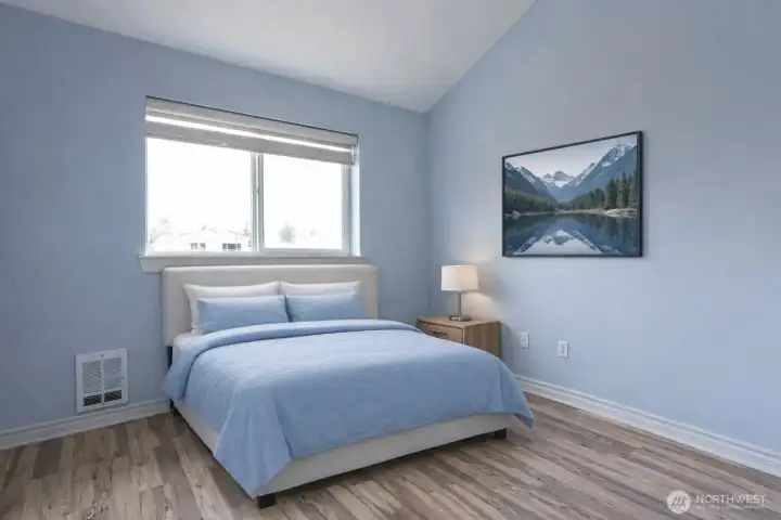 Virtually staged bedroom