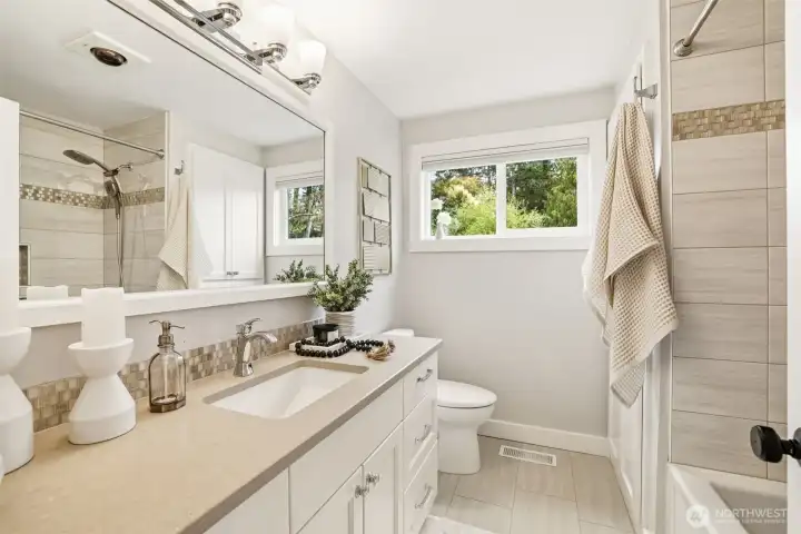 Remodeled bathroom with thoughtful design and detail