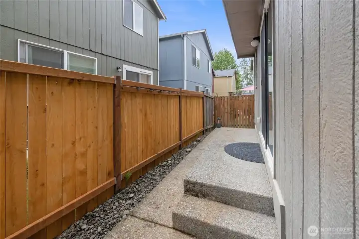 Back yard with patio