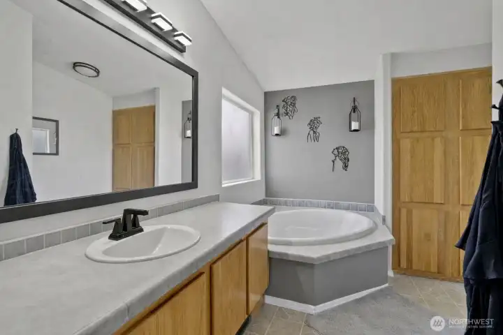 Primary Bath (Virtually decluttered)
