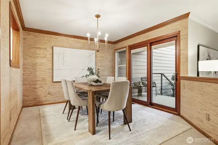 Beautiful dining space.