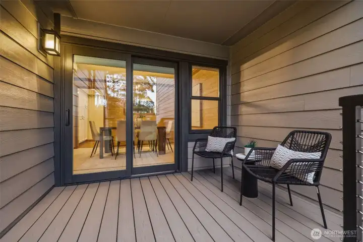 Enjoy a private, low-maintenance covered deck.