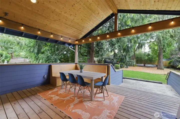 Big private back yard.