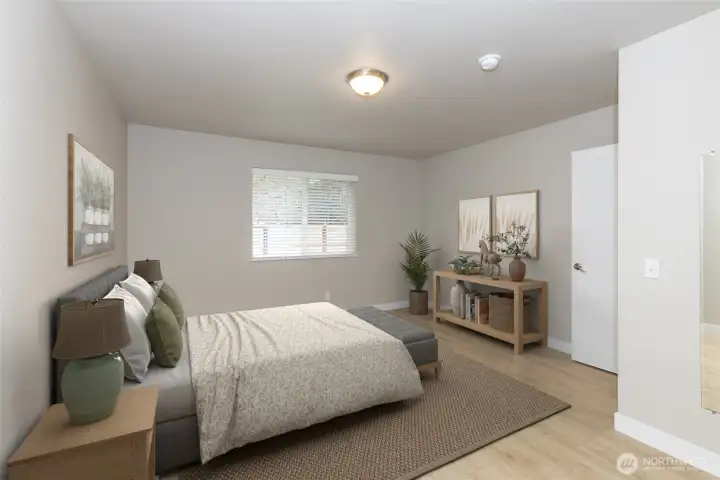 Virtually Staged Primary Bedroom