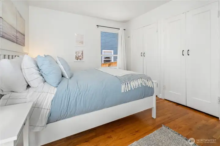 You'll enjoy a large amount of closet space in the back bedroom.