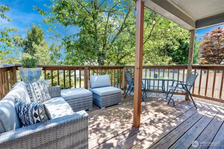 You'll absolutely love the freshly stained back deck! So great for enjoying those warm summer evenings.
