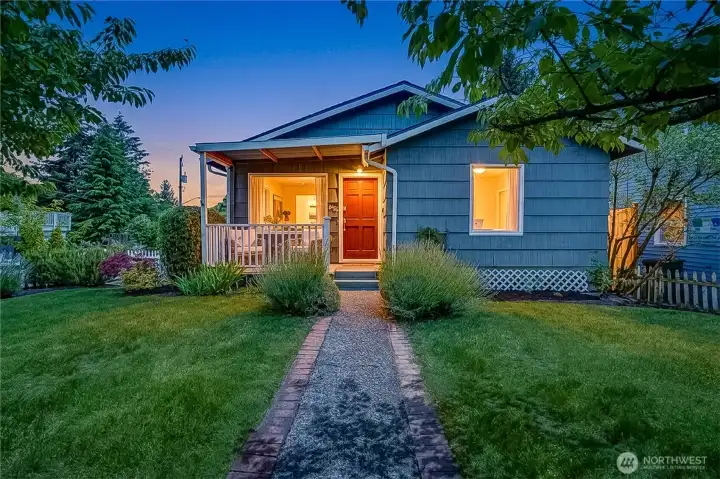 Another shot of the front of the home and the walkway.