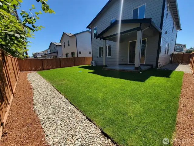 back yard with covered patio