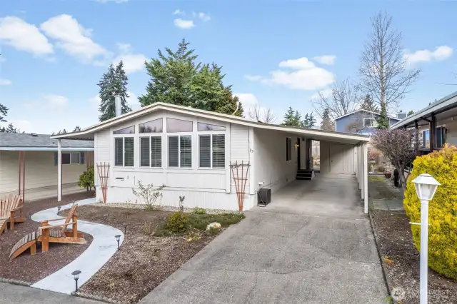 Warm & Cozy home features 2 ample size bedrooms & 2 full bath