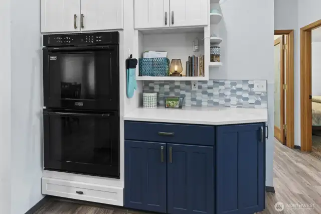 Double wall oven and more countertop!