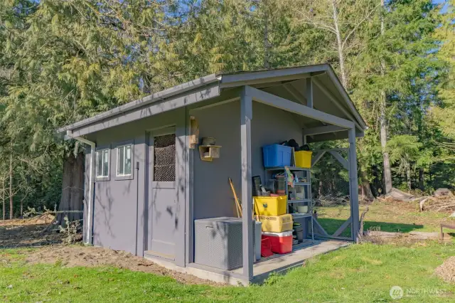The hens have never had it so good...a coop with ELECTRICITY!