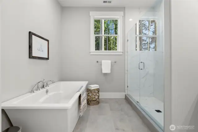 Large soaking tub