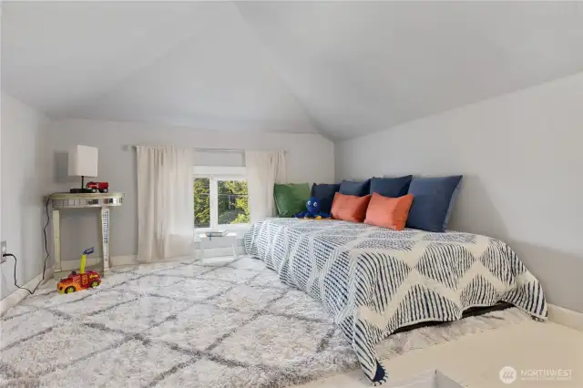 Bonus upstairs area, perfect for playroom, office or storage.