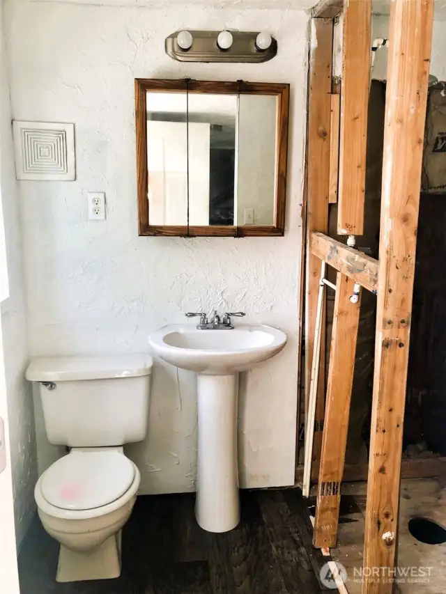 Bathroom in separate living area