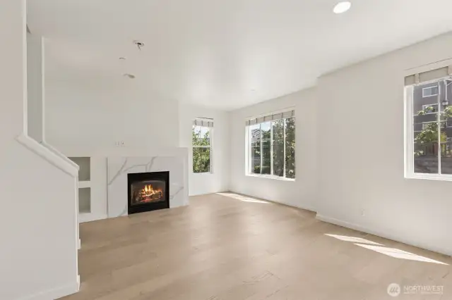 Another angle of the living area reveals its generous layout, stylish finishes, and warm ambiance—ideal for both quiet evenings and lively gatherings.