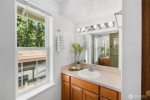 En-suite bathroom connected to the primary bedroom. Dedicated and private.