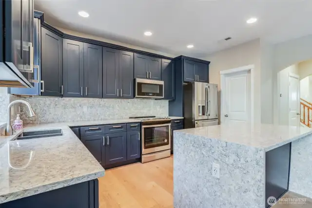 New kitchen with quartz countertops