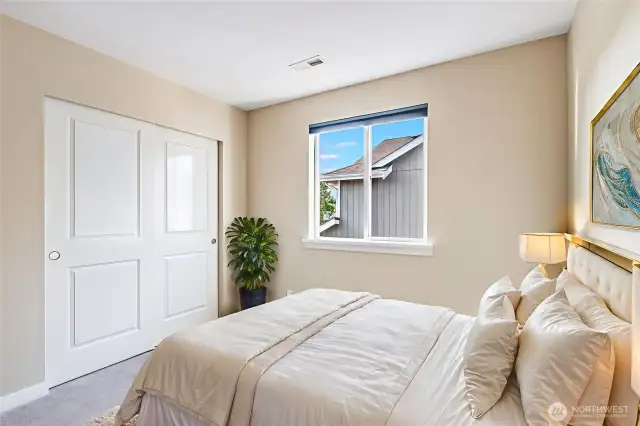 Virtually staged bedroom